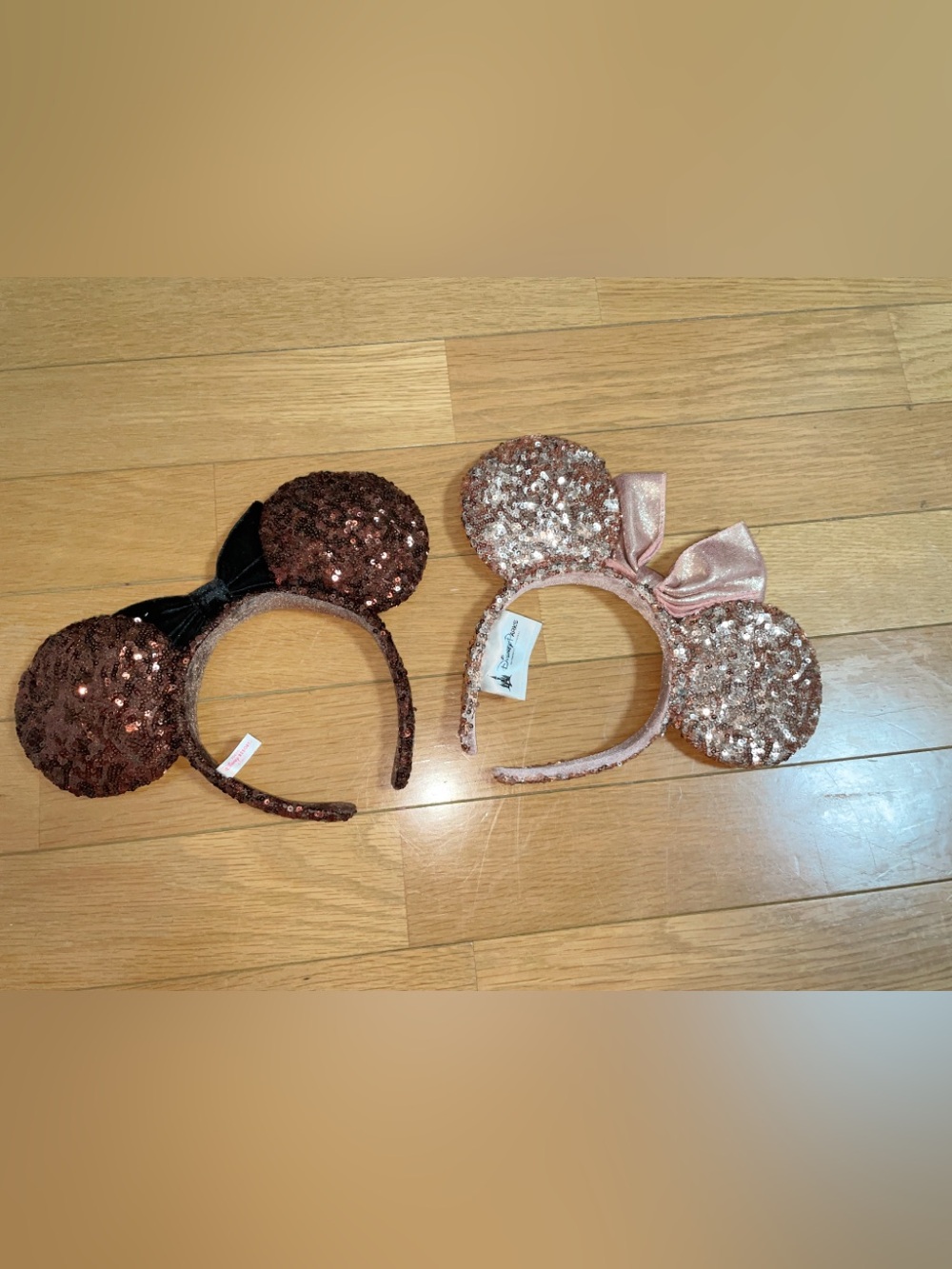 Sequin Minnie-Style Headband - Rose Gold and Bronze